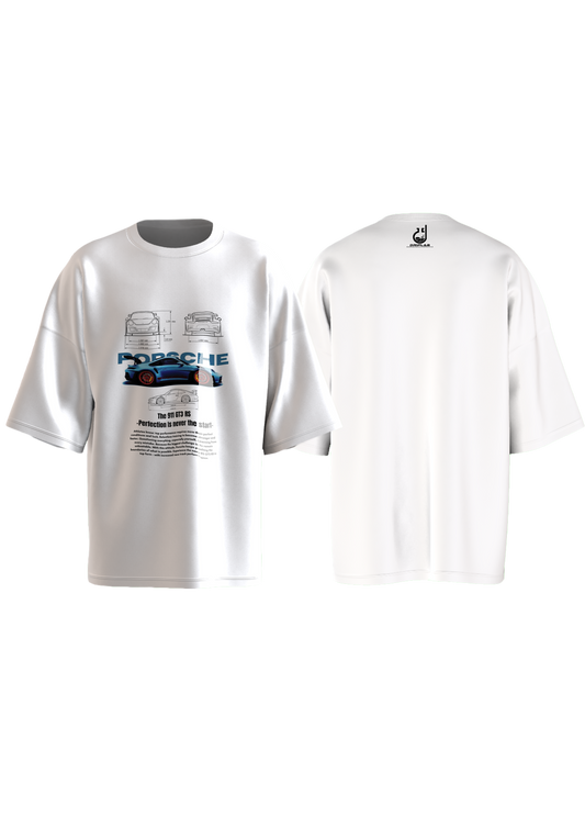 Porche 911 GT RS Azul Oversized T-shirt